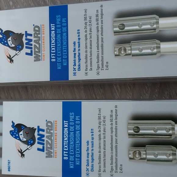 Lint Wizard Dryer Vent Cleaning Kit With 2 8ft Extension Packs - Picture 9 of 12